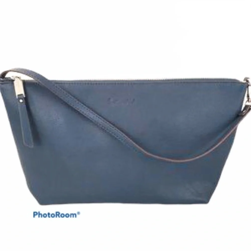 Splendid Blue Vegan Leather Satchel Shoulder Bag